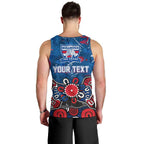Personalized Western Bulldogs 100 Years Anniversary Men Tank Top Aboriginal Dot Painting Graffiti Style