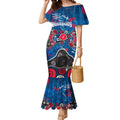 Personalized Western Bulldogs 100 Years Anniversary Mermaid Dress Aboriginal Dot Painting Graffiti Style