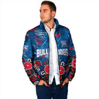 Personalized Western Bulldogs 100 Years Anniversary Padded Jacket Aboriginal Dot Painting Graffiti Style
