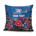 Personalized Western Bulldogs 100 Years Anniversary Pillow Cover Aboriginal Dot Painting Graffiti Style