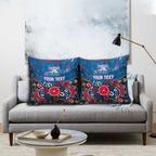 Personalized Western Bulldogs 100 Years Anniversary Pillow Cover Aboriginal Dot Painting Graffiti Style