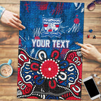 Personalized Western Bulldogs 100 Years Anniversary Puzzle Aboriginal Dot Painting Graffiti Style