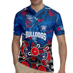 Personalized Western Bulldogs 100 Years Anniversary Rugby Jersey Aboriginal Dot Painting Graffiti Style