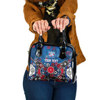 Personalized Western Bulldogs 100 Years Anniversary Shoulder Handbag Aboriginal Dot Painting Graffiti Style