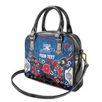 Personalized Western Bulldogs 100 Years Anniversary Shoulder Handbag Aboriginal Dot Painting Graffiti Style