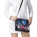Personalized Western Bulldogs 100 Years Anniversary Shoulder Handbag Aboriginal Dot Painting Graffiti Style