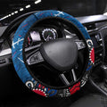 Western Bulldogs 100 Years Anniversary Steering Wheel Cover Aboriginal Dot Painting Graffiti Style
