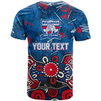 Personalized Western Bulldogs 100 Years Anniversary T Shirt Aboriginal Dot Painting Graffiti Style