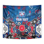 Personalized Western Bulldogs 100 Years Anniversary Tapestry Aboriginal Dot Painting Graffiti Style