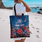 Personalized Western Bulldogs 100 Years Anniversary Tote Bag Aboriginal Dot Painting Graffiti Style