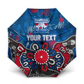 Personalized Western Bulldogs 100 Years Anniversary Umbrella Aboriginal Dot Painting Graffiti Style