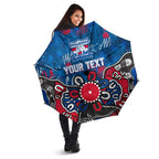 Personalized Western Bulldogs 100 Years Anniversary Umbrella Aboriginal Dot Painting Graffiti Style