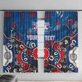 Personalized Western Bulldogs 100 Years Anniversary Window Curtain Aboriginal Dot Painting Graffiti Style