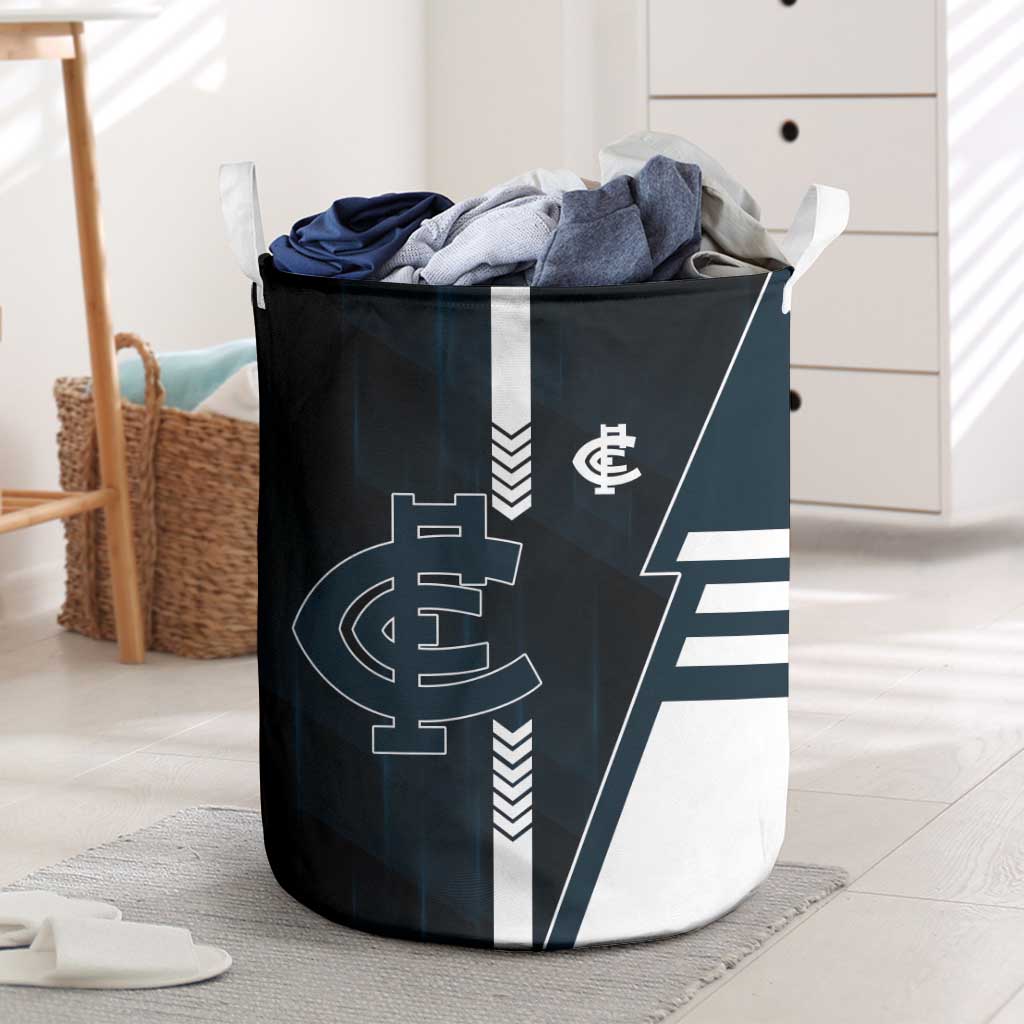 Carlton Blues Laundry Basket Modern Geometric Sports Graphic Style