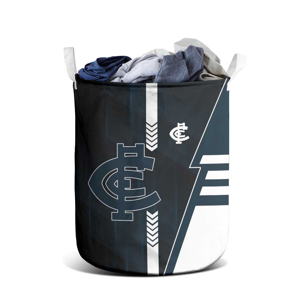 Carlton Blues Laundry Basket Modern Geometric Sports Graphic Style