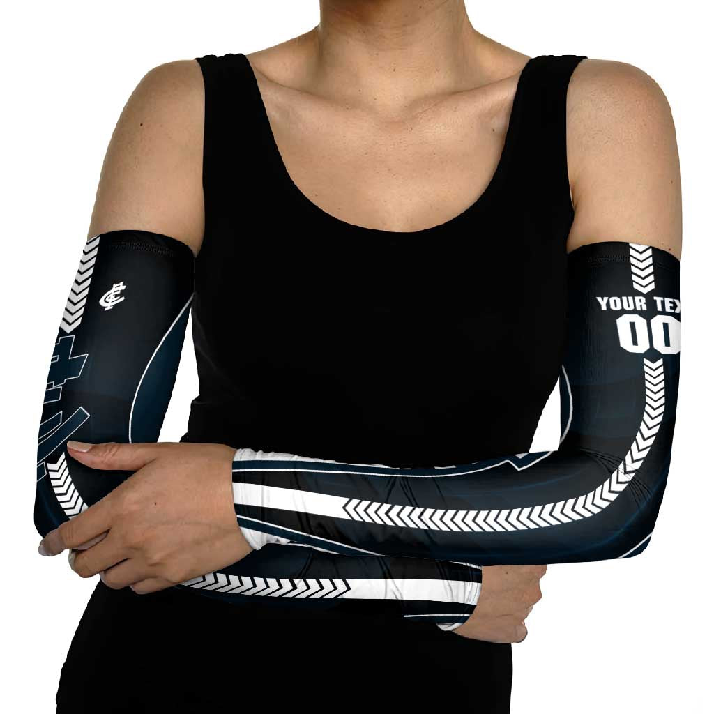 Personalized Carlton Blues Arm Sleeves Modern Geometric Sports Graphic Style