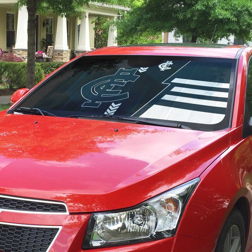Carlton Blues Auto Sun Shade Modern Geometric Sports Graphic Style