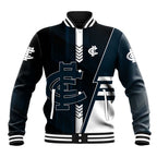 Personalized Carlton Blues Baseball Jacket Modern Geometric Sports Graphic Style