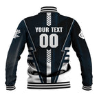 Personalized Carlton Blues Baseball Jacket Modern Geometric Sports Graphic Style