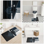 Carlton Blues Bathroom Set Modern Geometric Sports Graphic Style