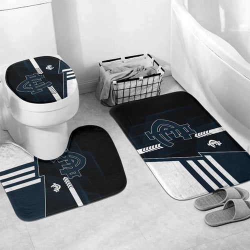 Carlton Blues Bathroom Set Modern Geometric Sports Graphic Style