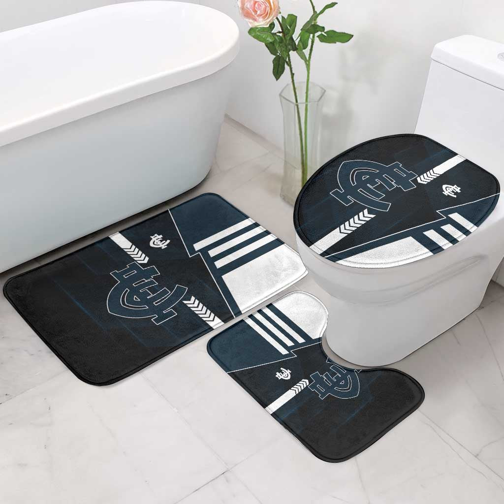 Carlton Blues Bathroom Set Modern Geometric Sports Graphic Style