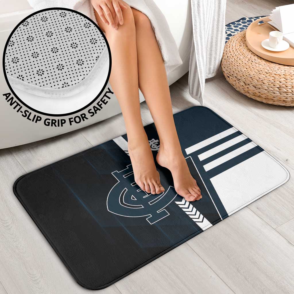 Carlton Blues Bathroom Set Modern Geometric Sports Graphic Style