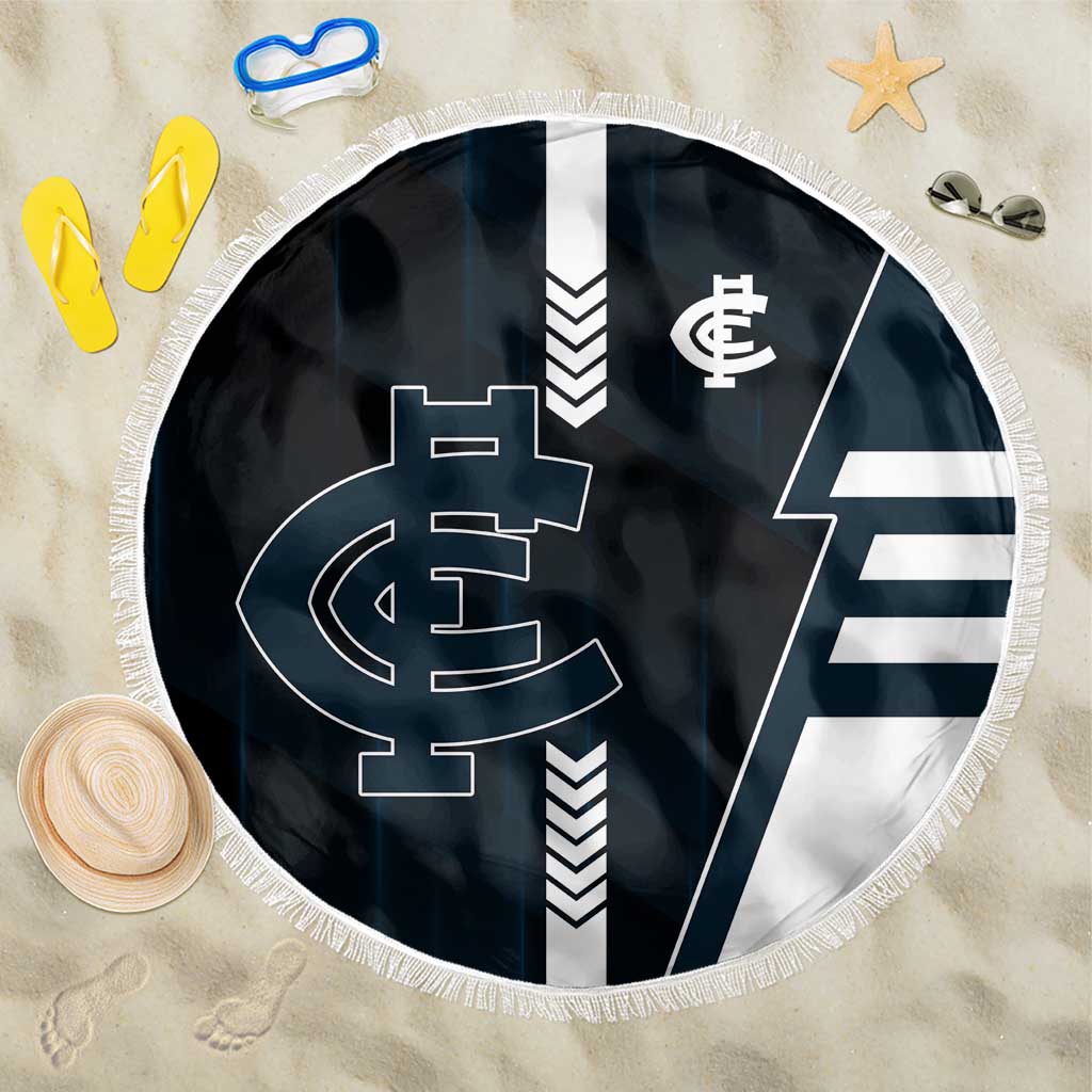 Carlton Blues Beach Blanket Modern Geometric Sports Graphic Style