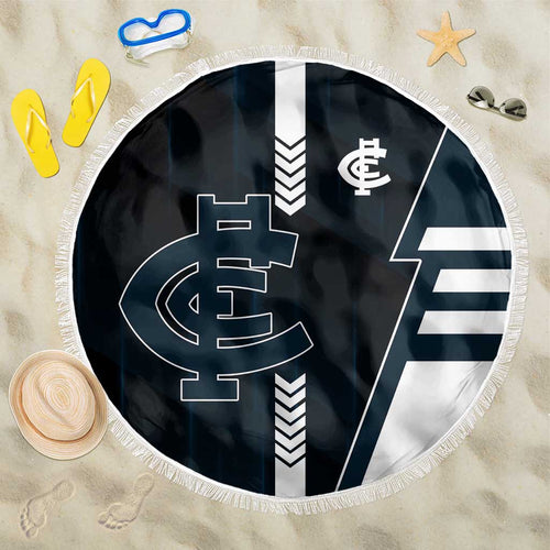 Carlton Blues Beach Blanket Modern Geometric Sports Graphic Style