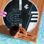 Carlton Blues Beach Blanket Modern Geometric Sports Graphic Style