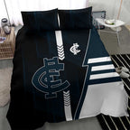 Carlton Blues Bedding Set Modern Geometric Sports Graphic Style
