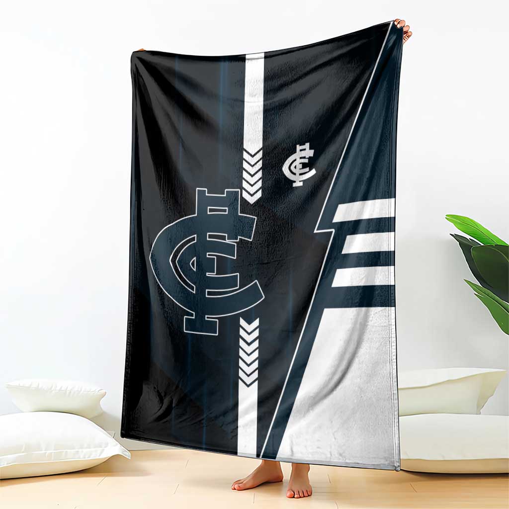 Carlton Blues Blanket Modern Geometric Sports Graphic Style