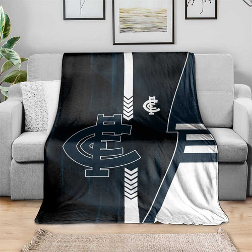 Carlton Blues Blanket Modern Geometric Sports Graphic Style