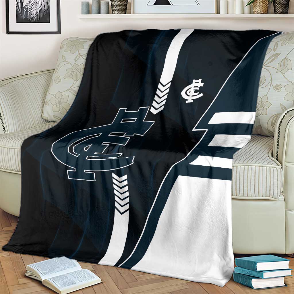 Carlton Blues Blanket Modern Geometric Sports Graphic Style