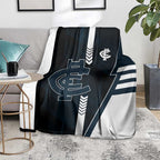 Carlton Blues Blanket Modern Geometric Sports Graphic Style