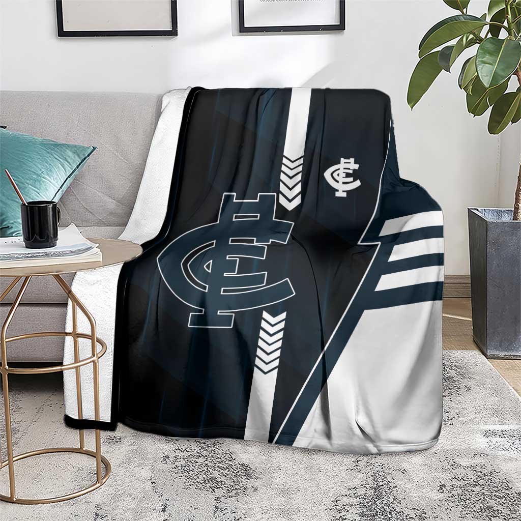 Carlton Blues Blanket Modern Geometric Sports Graphic Style