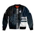 Personalized Carlton Blues Bomber Jacket Modern Geometric Sports Graphic Style