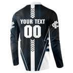 Personalized Carlton Blues Button Sweatshirt Modern Geometric Sports Graphic Style