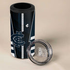 Personalized Carlton Blues 4 in 1 Can Cooler Tumbler Modern Geometric Sports Graphic Style