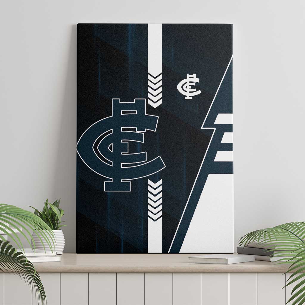 Carlton Blues Canvas Wall Art Modern Geometric Sports Graphic Style