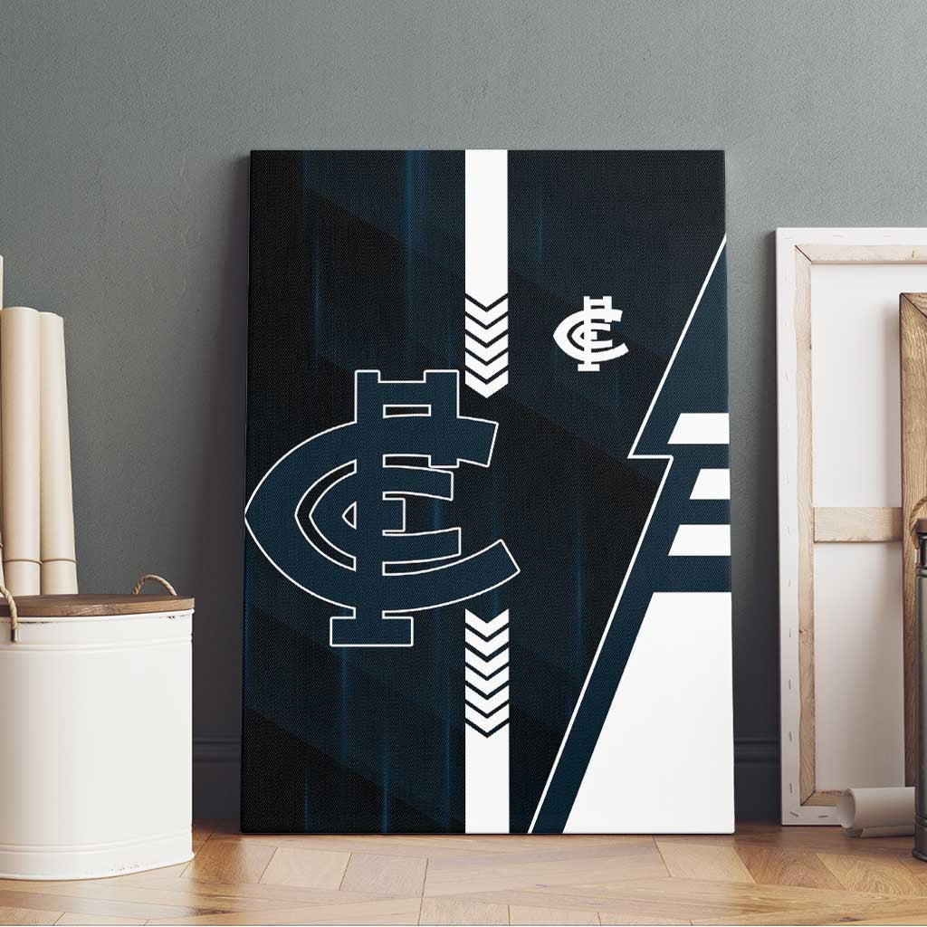 Carlton Blues Canvas Wall Art Modern Geometric Sports Graphic Style