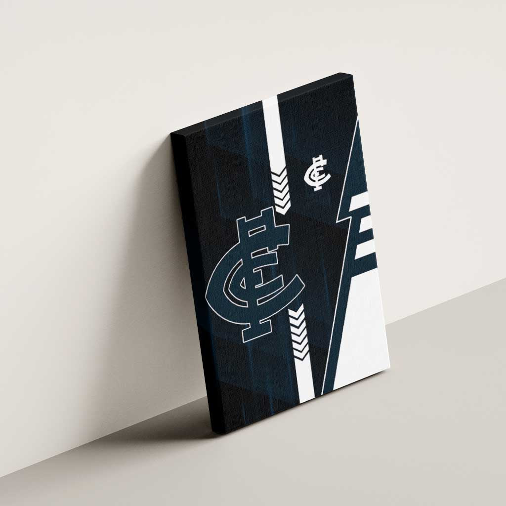 Carlton Blues Canvas Wall Art Modern Geometric Sports Graphic Style