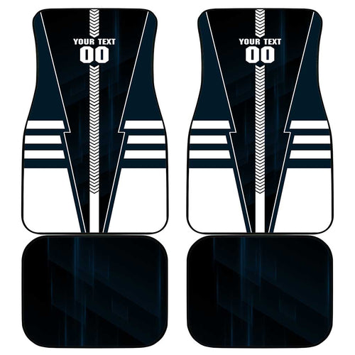 Personalized Carlton Blues Car Mats Modern Geometric Sports Graphic Style