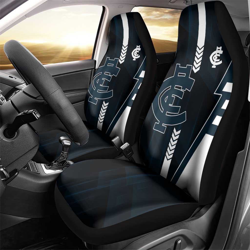 Carlton Blues Car Seat Cover Modern Geometric Sports Graphic Style