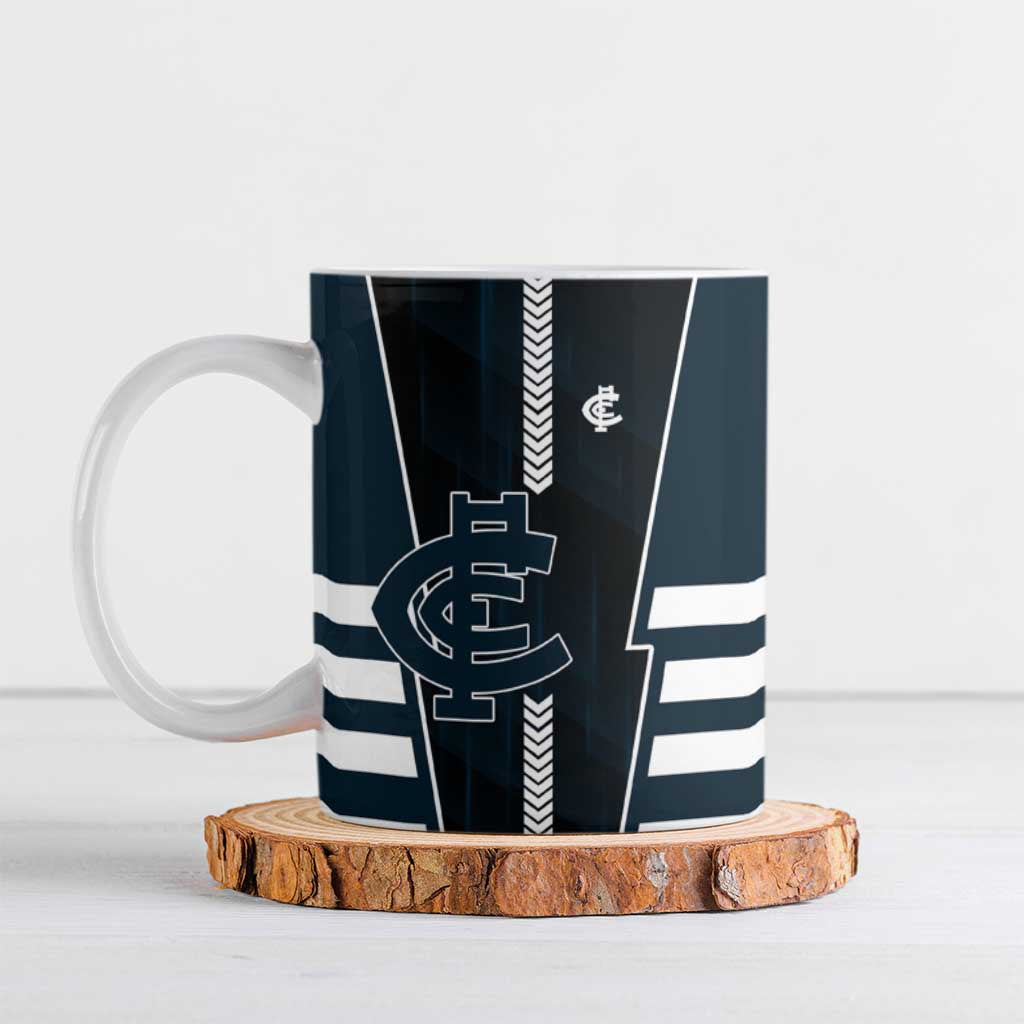 Personalized Carlton Blues Ceramic Mug Modern Geometric Sports Graphic Style