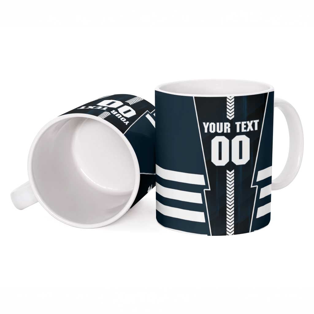 Personalized Carlton Blues Ceramic Mug Modern Geometric Sports Graphic Style