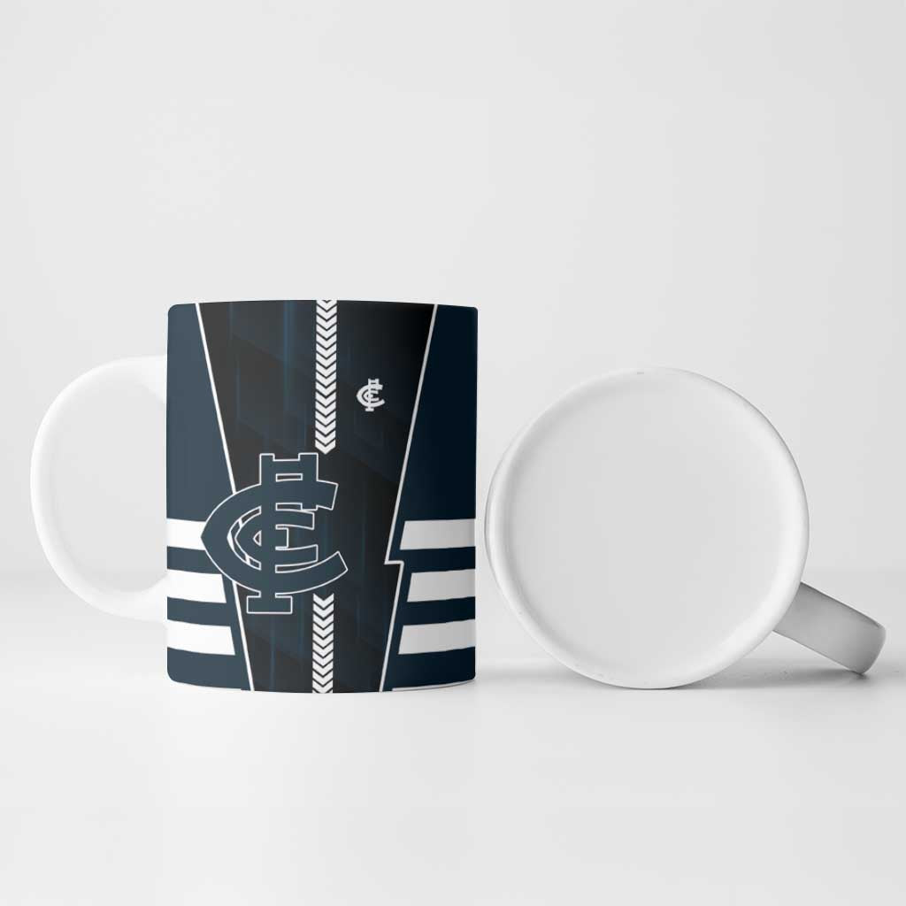 Personalized Carlton Blues Ceramic Mug Modern Geometric Sports Graphic Style