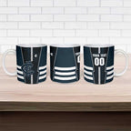 Personalized Carlton Blues Ceramic Mug Modern Geometric Sports Graphic Style