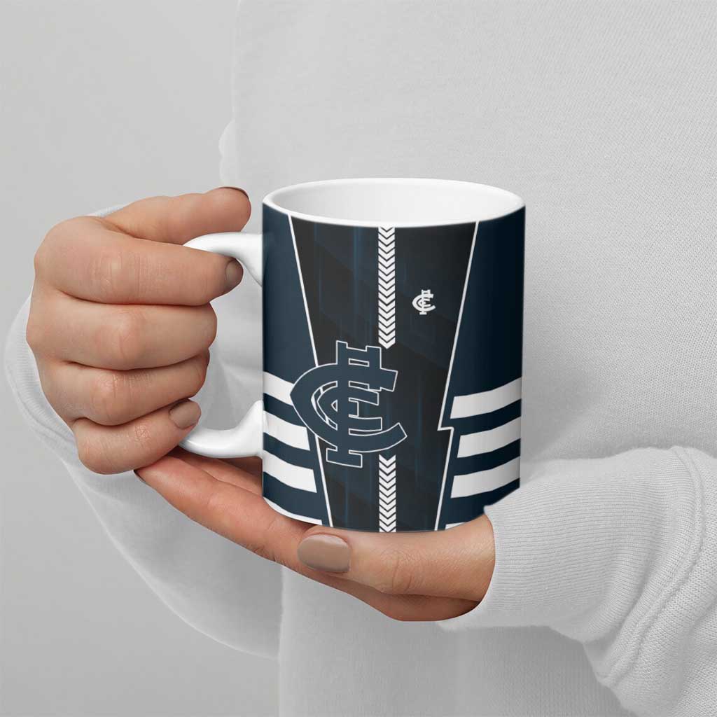 Personalized Carlton Blues Ceramic Mug Modern Geometric Sports Graphic Style