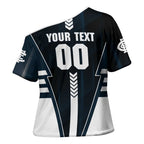 Personalized Carlton Blues Cross Shoulder Shirt Modern Geometric Sports Graphic Style